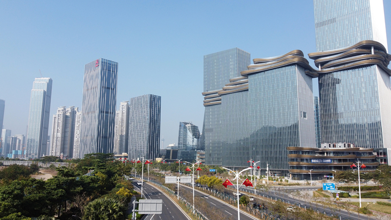 2024年1月1日，廣東珠海，橫琴粵澳深度合作區(qū)樓群。